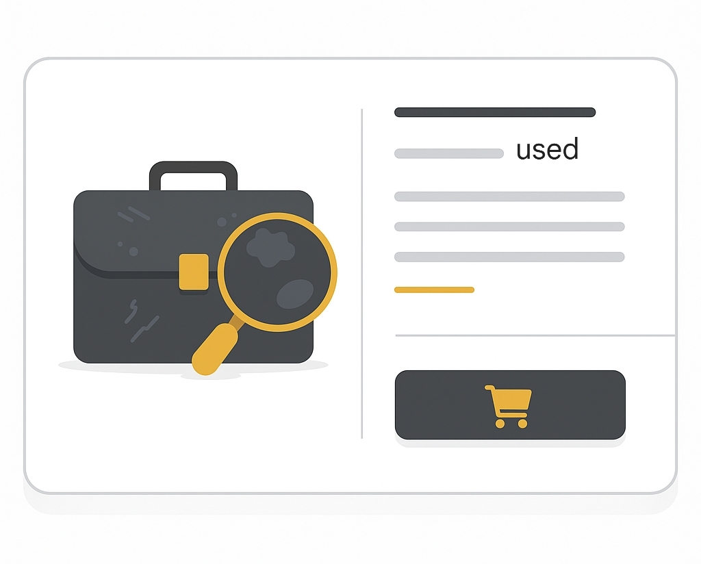 Example of condition field usage in a product listing