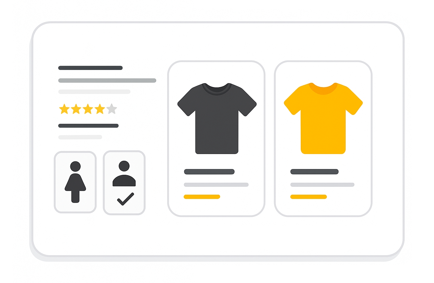 Example of gender filter in product listings