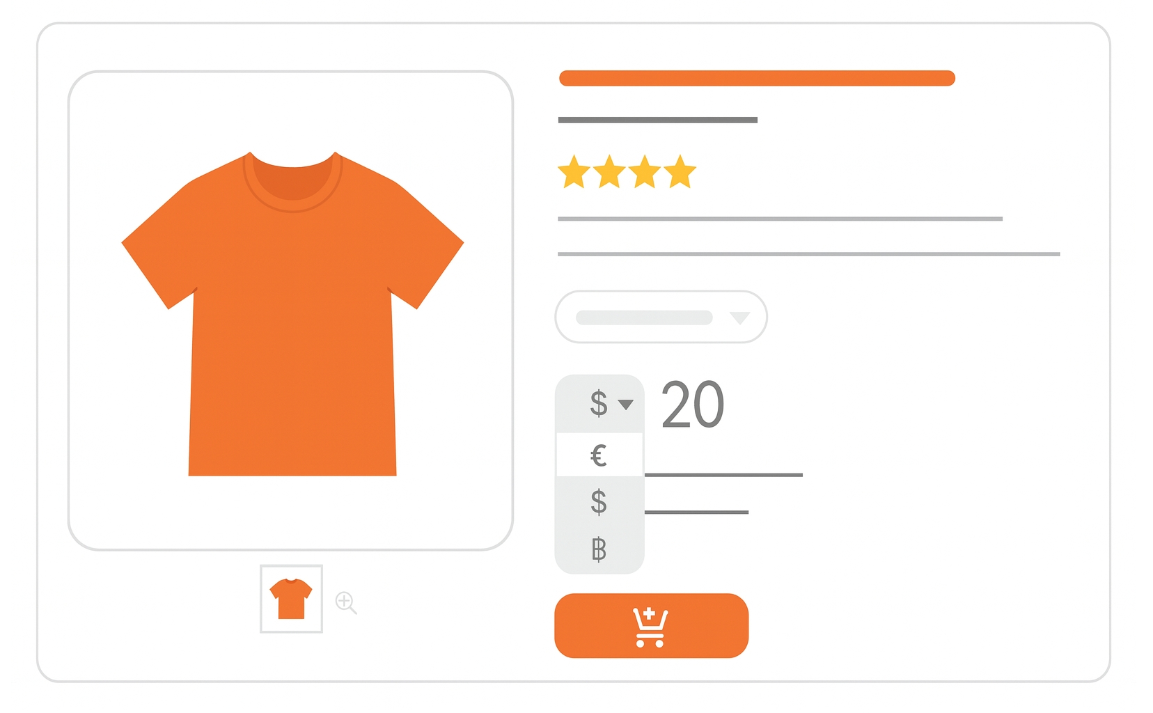 Example of price field usage in a product listing