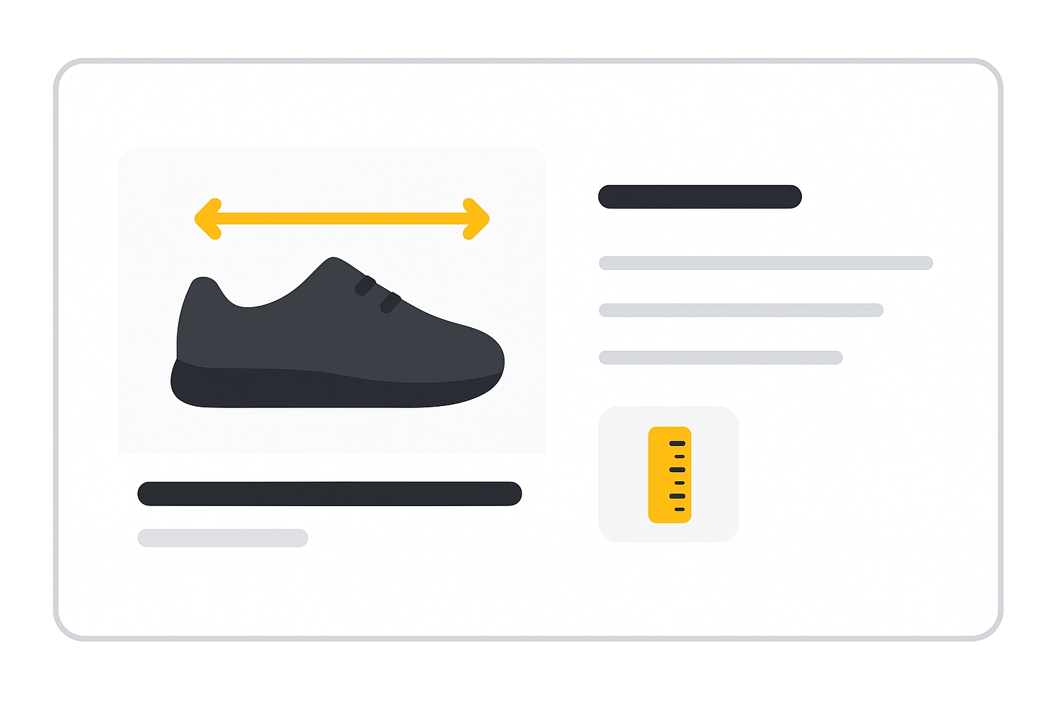Example of product dimensions and weight fields usage in a product listing